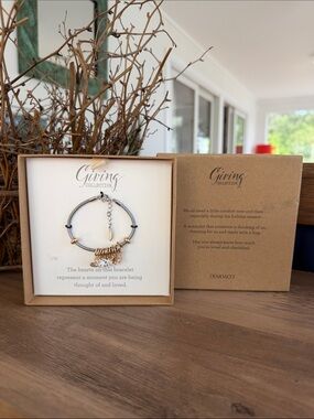 Demdaco Two-Tone Heart Charm Bracelet - Silver & Gold